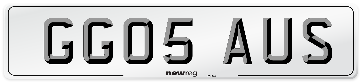GG05 AUS Number Plate from New Reg